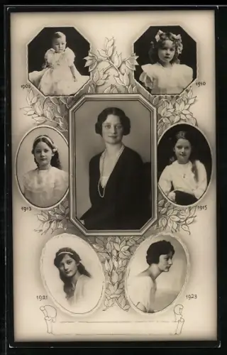 AK Prinzessin Astrid von Schweden, Bildnisse vom Kindesalter bis zur jungen Frau