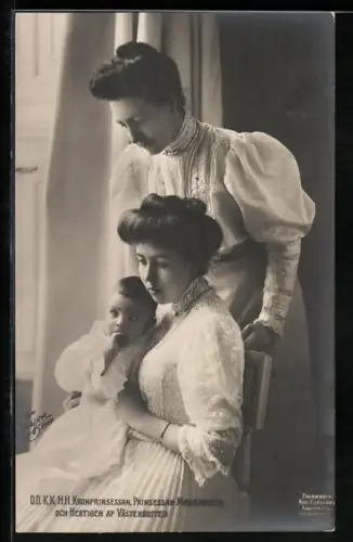 AK Die Kronprinzessin von Schweden, Prinzessin Margareta und der Herzog von Västerbotten