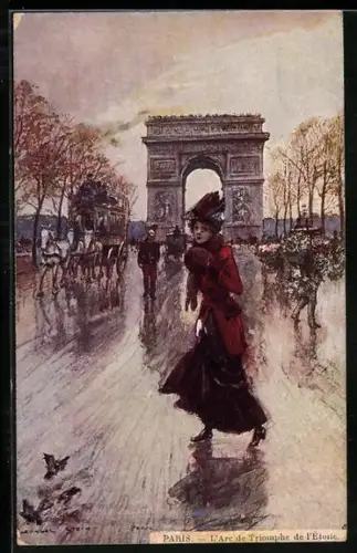 Künstler-AK Georges Stein: Paris, L`Arc de Triophae de L`Etoile