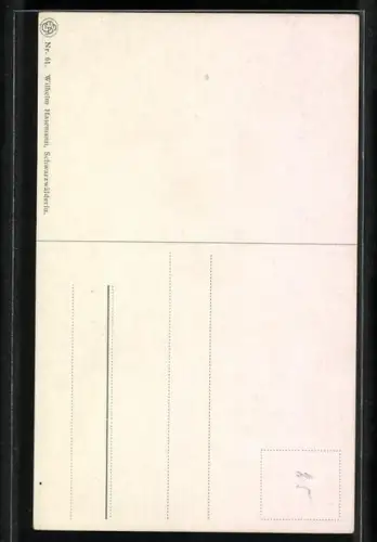 Künstler-AK W. Hasemann: Schwarzwälderin in Tracht mit Kopfbedeckung