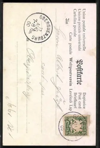 Lithographie Monza, Se. Maj. König Humbert von Italien 1900