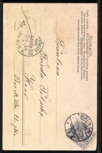 AK Junge Dame mit Herz aus Blumen, Allegorie Liebe