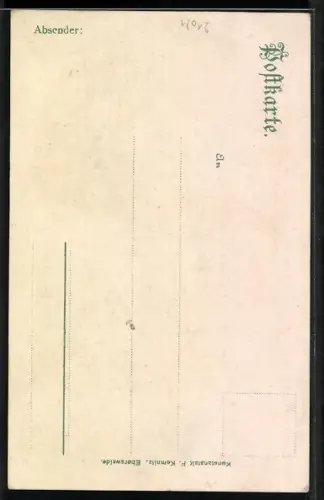 Künstler-AK Rankende Rose, nach den Rosenliedern von Philipp zu Eulenburg