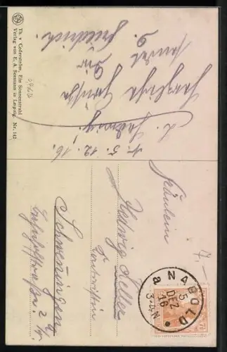 Künstler-AK Junger Mönch schaut aus dem Fenster