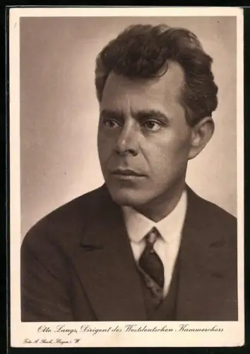 AK Porträt von Otto Laugs, Dirigent des Westdeutschen Kammerchors