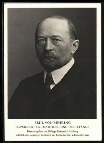 AK Emil von Behring, Bezwinger Diphterie und Tetanus