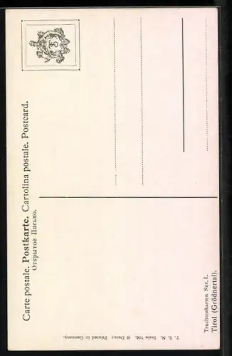 AK Zwei schöne Grödnerinnen in eleganter Volkstracht