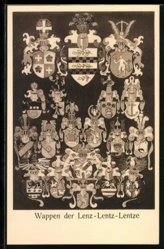 AK Wappen der Lenz - Lentz - Lentze