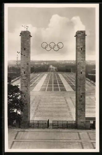 AK Berlin, Olympische Spiele 1936, Blick durch das Osttor