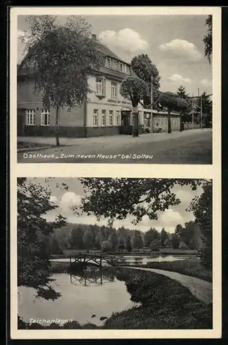 AK Soltau, Gasthaus zum neuen Hause, Bes. H. Winkelmann