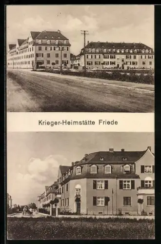 AK Frankfurt-Ginnheim, Blick zur Krieger-Heimstätte Friede