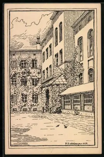 Künstler-AK Dresden, Städtische höhere Mädchenschule