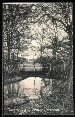 AK Gravenstein, Durchblick auf das Schloss v. Wasserholm