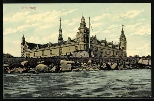 Künstler-AK Kronborg, Blick zum Schloss