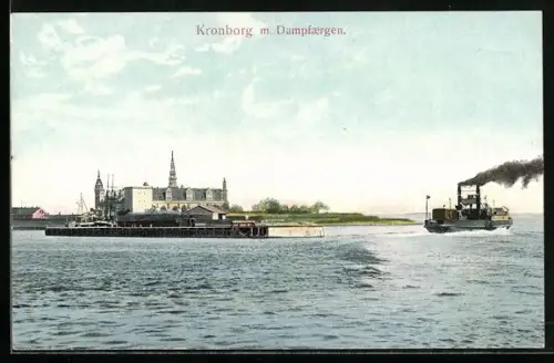 AK Kronborg, Panorama m. Dampfaergen