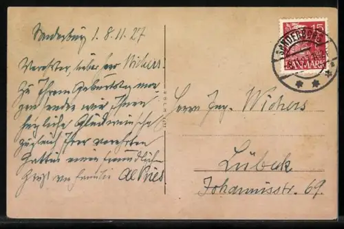 AK Sonderburg, Strand mit Ausflüglern