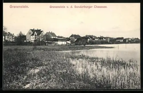 AK Gravenstein, Teilansicht von der Sonderburger Chaussee