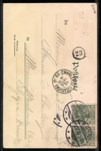 Künstler-AK Erich Kleinhempel: Mensur in Gefahr! studentische Szene