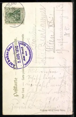 Künstler-AK Willy Stoewer: Passagierschiff Kaiser beim Seebäder-Dienst in voller Fahrt