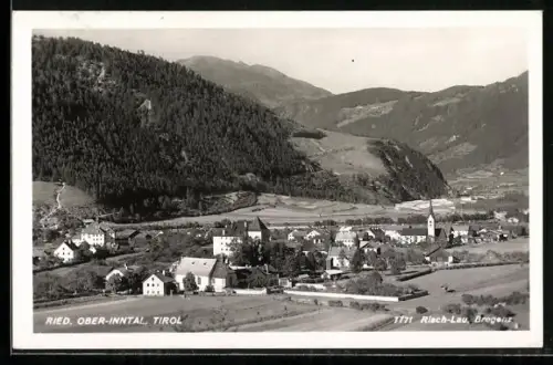 AK Ried /Ober-Inntal, Ortsansicht mit Kirche