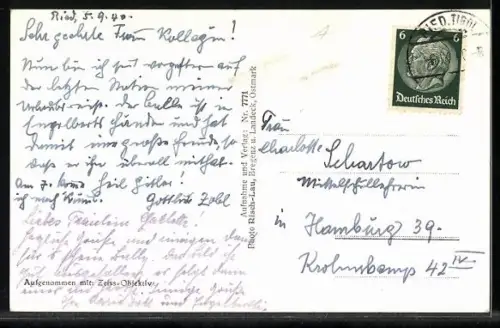 AK Ried /Ober-Inntal, Ortsansicht mit Kirche