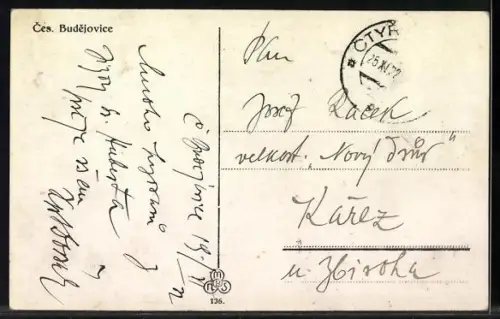 AK Budweis / Ceske Budejovice, Svecuv pomnik