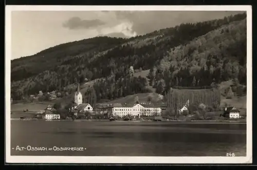 AK Ossiach am Ossiachsee, Ortansicht vom See aus