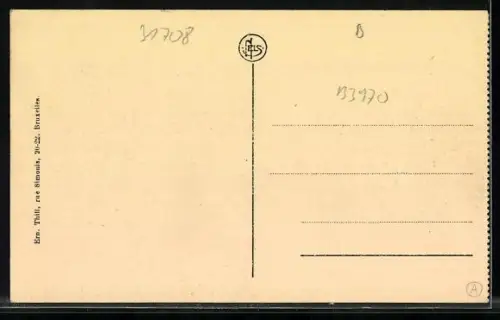 AK Post und Kirche in Bourg-Léopold bei Beverloo