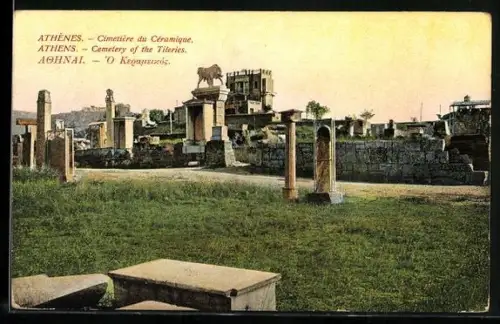 AK Athènes / Athens, Cimetière du Céramique, Cemetary of the Tileries