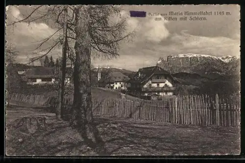 AK Ritten mit Schlern, Partie aus Maria Himmelfahrt