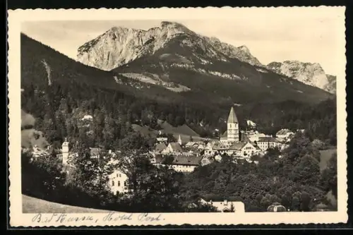 AK Bad Aussee, Ortsansicht mit Triffelwand