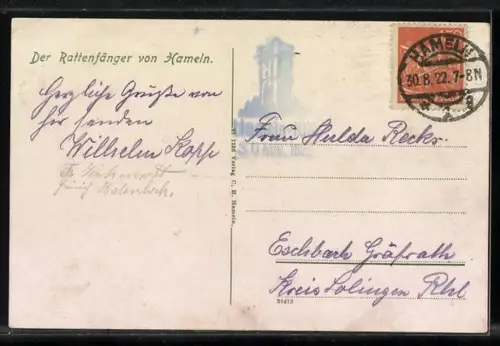 AK Hameln, Der Rattenfänger von Hameln, Rattenkrug