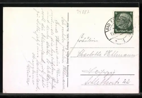 AK Bad Reinerz, Ortsansicht vom Berg aus gesehen