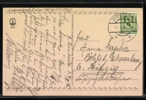 AK St. Leonhard im Pitztal, Ortspartie im Gebirge