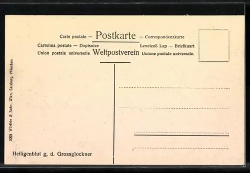 AK Heiligenblut, Ortsansicht mit Bergpanorama