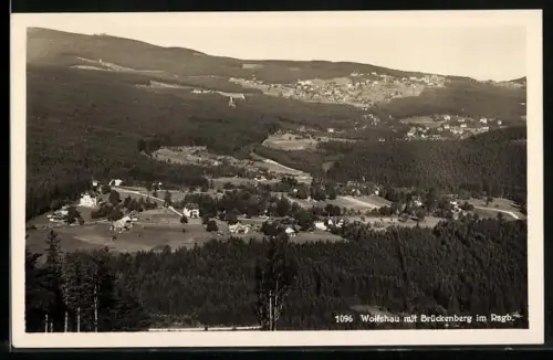 AK Brückenberg, Ortsansicht mit Wolfshau
