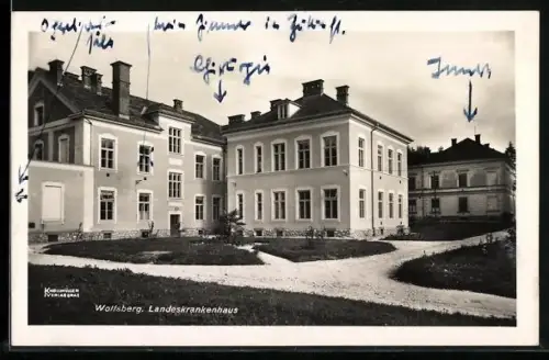AK Wolfsberg /Stmk., Landeskrankenhaus mit Grünanlage