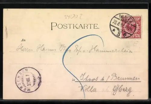 AK Metz, Blick von der Mittelbrücke auf die Haagstrasse