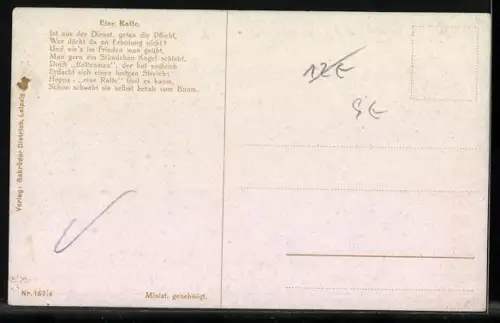 Künstler-AK Arthur Thiele: Hinter der Front, Eine Ratte, Soldatenhumor