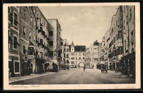 AK Rattenberg, Ortspartie mit Geschäften