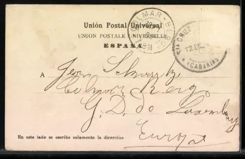 AK Tenerife, Plaza de la Constitucion, Strassenbahn