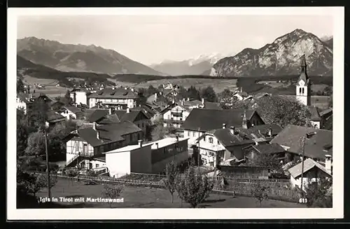 AK Igls /Tirol, Ortsansicht mit Martinswand