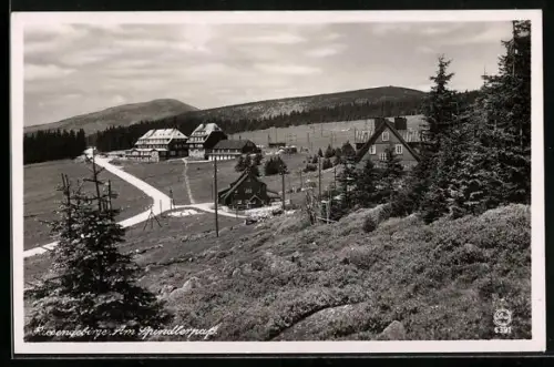AK Spindelmühle / Spindleruv Mlyn, Am Spindlerpass - Blick gegen Adolfsbaude und Hohes Rad