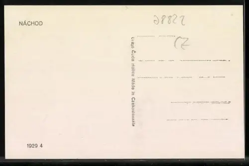 AK Nachod, Häuser mit Schloss Nachod