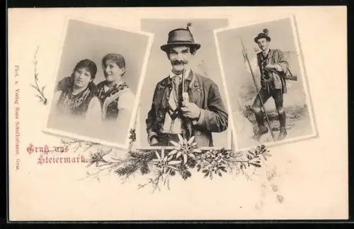 AK Steiermark, Männer und Frauen in Steirischen Trachten