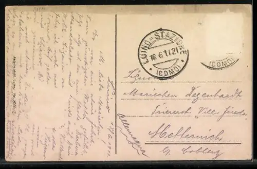 AK Luino, Imbarcadero, Dampfer legt an