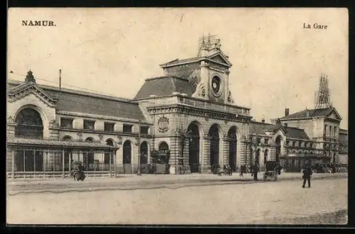 AK Namur, La Gare, Bahnhof
