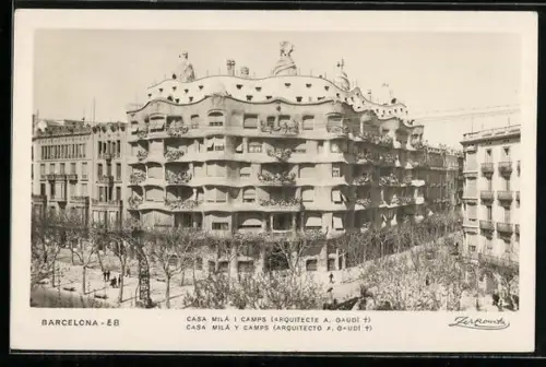 AK Barcelona, Casa Milá i Camps, A. Gaudi