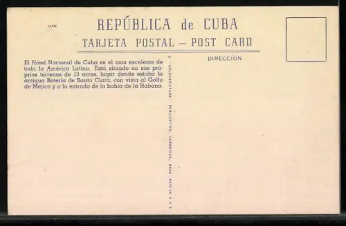 AK Havanna, Hotel Nacional de Cuba