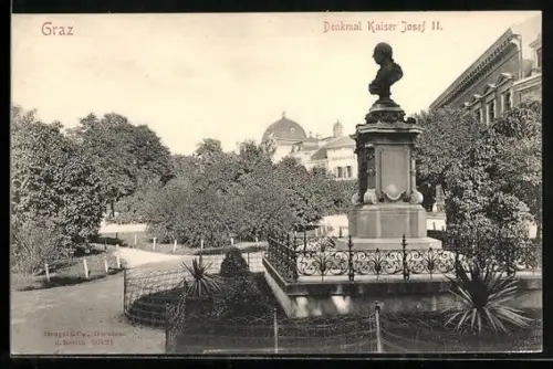 AK Graz, Denkmal Kaiser Josef II.